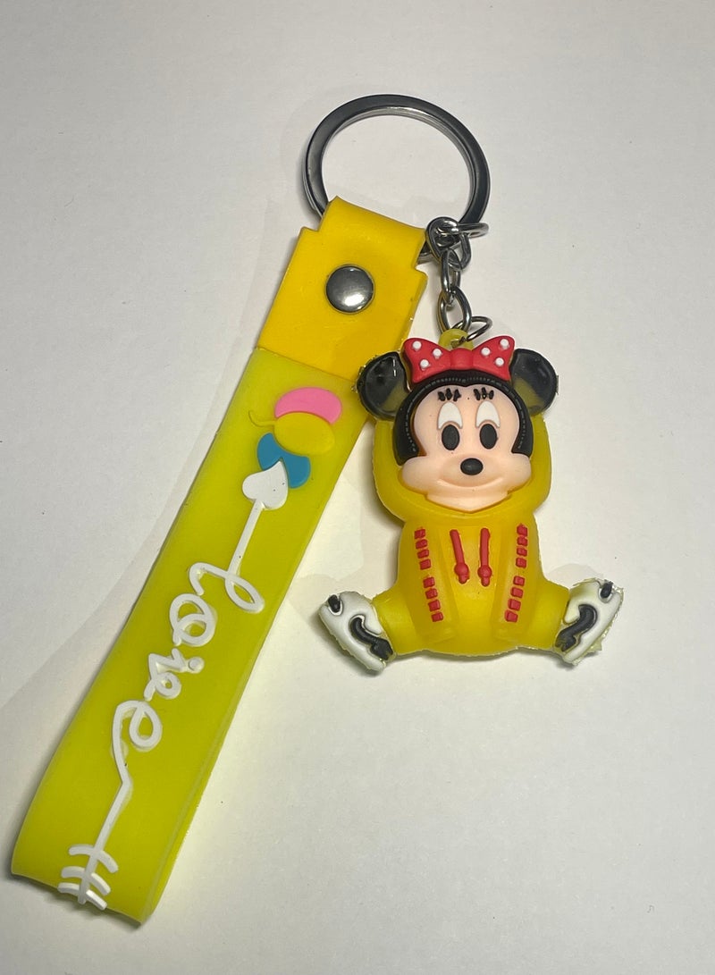 ميدالية مفاتيح كرتونية مميزة اكسسوار مميز سلسلة مفاتيح بتصميم شخصية ديزني ميكي ماوس مع شريط يتناسب مع مفاتيح السيارة والمحفظة والحقيبة هدية رائعة وجميلة - Image 3