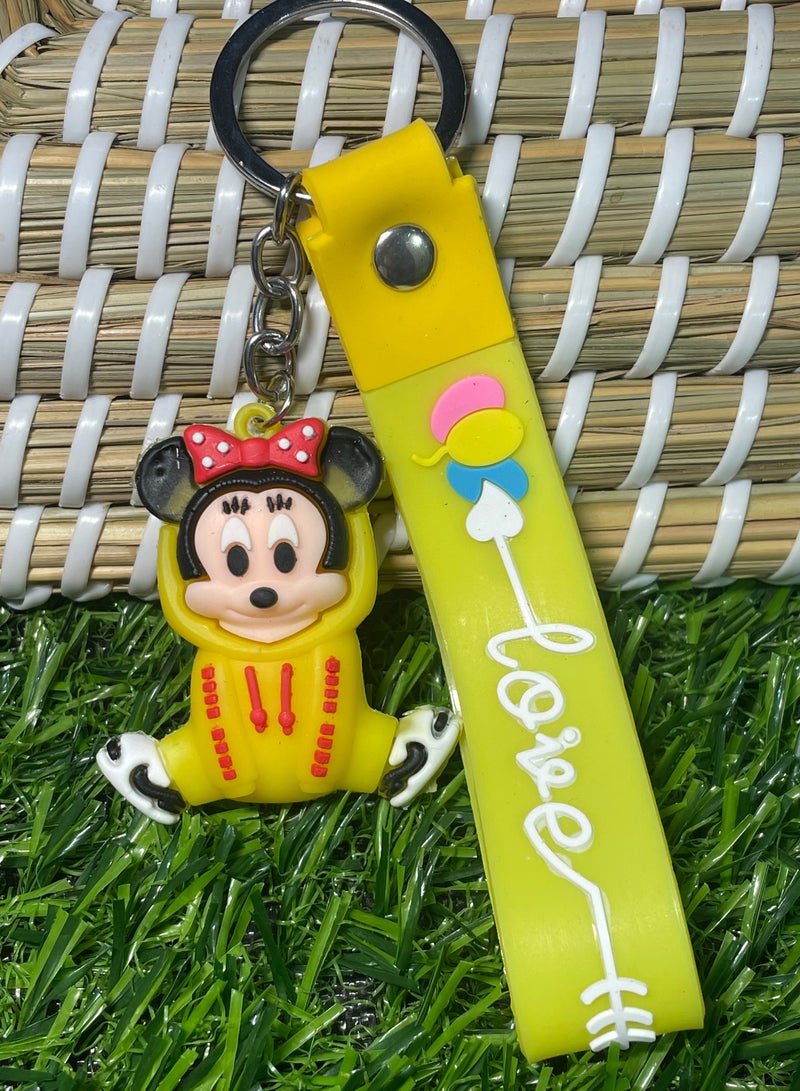ميدالية مفاتيح كرتونية مميزة اكسسوار مميز سلسلة مفاتيح بتصميم شخصية ديزني ميكي ماوس مع شريط يتناسب مع مفاتيح السيارة والمحفظة والحقيبة هدية رائعة وجميلة - Image 2