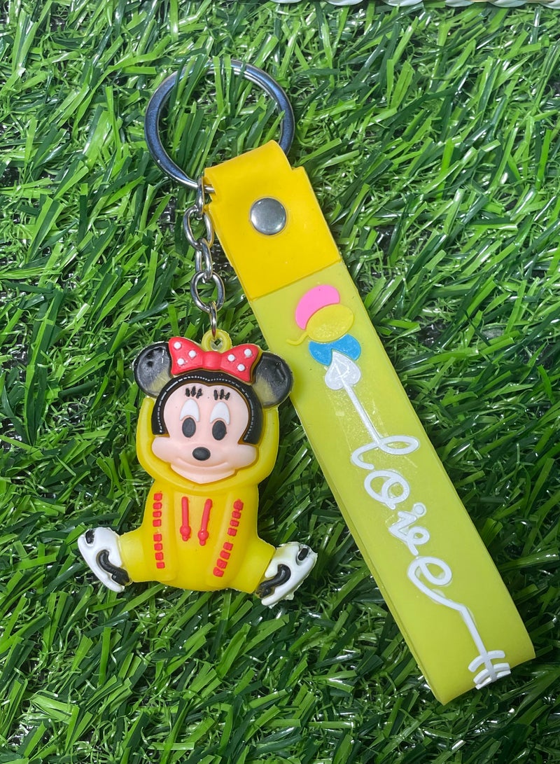 ميدالية مفاتيح كرتونية مميزة اكسسوار مميز سلسلة مفاتيح بتصميم شخصية ديزني ميكي ماوس مع شريط يتناسب مع مفاتيح السيارة والمحفظة والحقيبة هدية رائعة وجميلة - Image 1