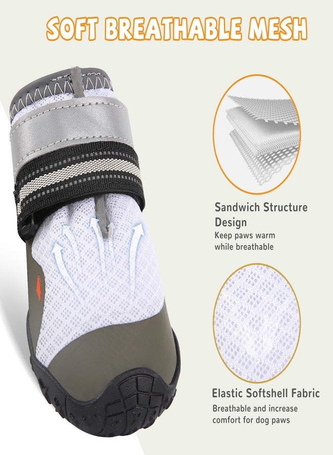 TEWIWAP Dog Shoes for Large Small Medium Dogs, Dog Boots & Paw Protectors to Prevent Licking, Anti-Slip Dog Booties with Reflective for Hot Pavement, Outdoor Hiking, Hardwood Floors, Winter Snow (Size 8) - Image 5
