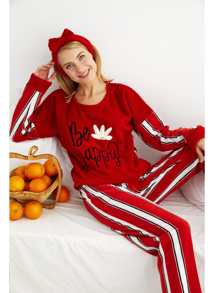 Winter Fleece Christmas Women's Pajamas Set - Headband Gift - pzsku/ZDB7AE026660D22F9D402Z/45/_/1731334311/43fc2e21-70ab-4bc3-82ff-fb2d09f1c909