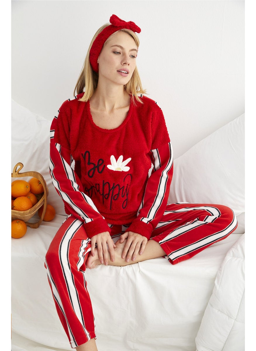 Winter Fleece Christmas Women's Pajamas Set - Headband Gift - pzsku/ZDB7AE026660D22F9D402Z/45/_/1731334315/73d9fb65-8115-4062-b19c-3c3106abc8b0