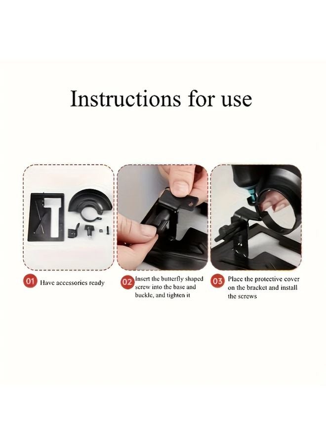 1 Set Adjustable Metal Safety Cover With 5.4 Inch Black Bracket Base For Circular Saw Blades - Image 5