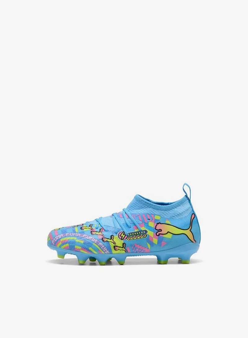 Puma PUMA White-Blue Glimmer-Pink Glimmer-Yellow Alert FUTURE 9 MATCH ADVANCED LEVEL FG/AG Football Boots Youth  | Best Price UAE