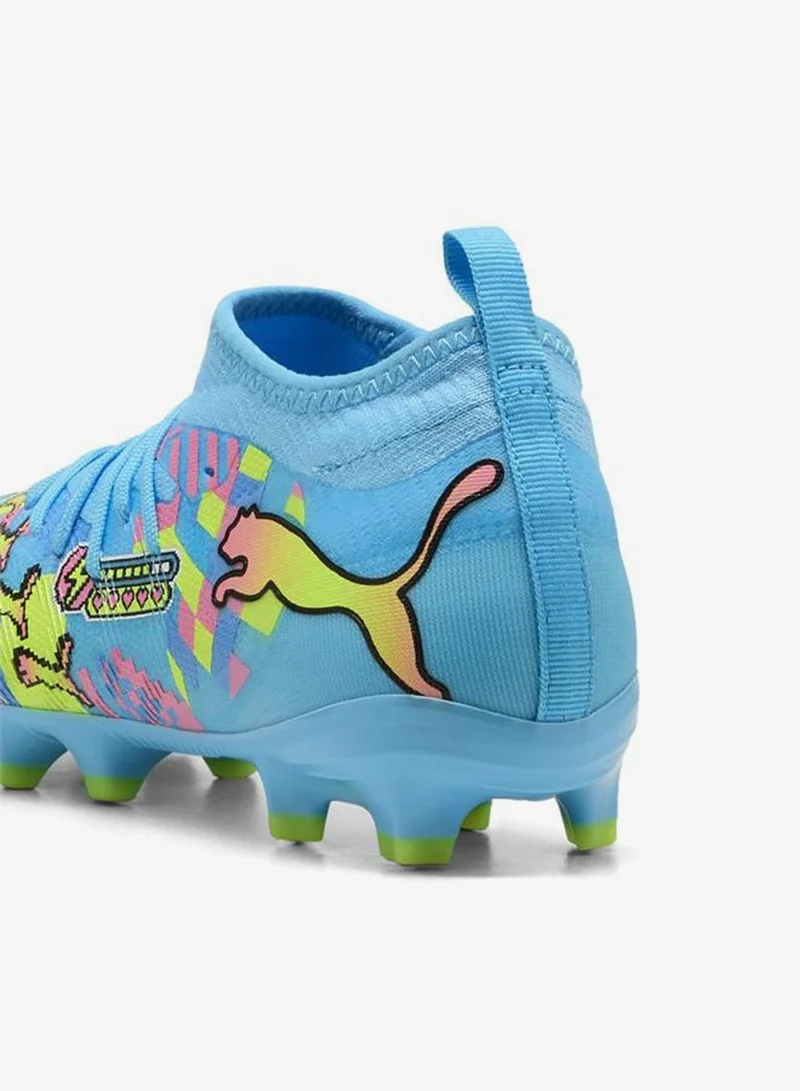 Puma PUMA White-Blue Glimmer-Pink Glimmer-Yellow Alert FUTURE 9 MATCH ADVANCED LEVEL FG/AG Football Boots Youth  | Best Price UAE