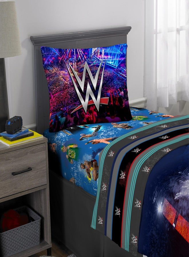 Franco WWE Wrestlemania Kids Bedding Set, Super Soft Microfiber Comforter & Sheet Set, 4-Piece Twin, (Officially Licensed Product) by Franco - Image 5