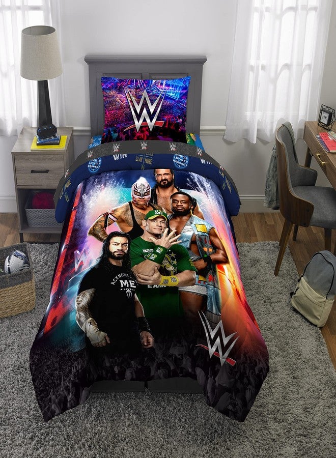 Franco WWE Wrestlemania Kids Bedding Set, Super Soft Microfiber Comforter & Sheet Set, 4-Piece Twin, (Officially Licensed Product) by Franco - Image 4