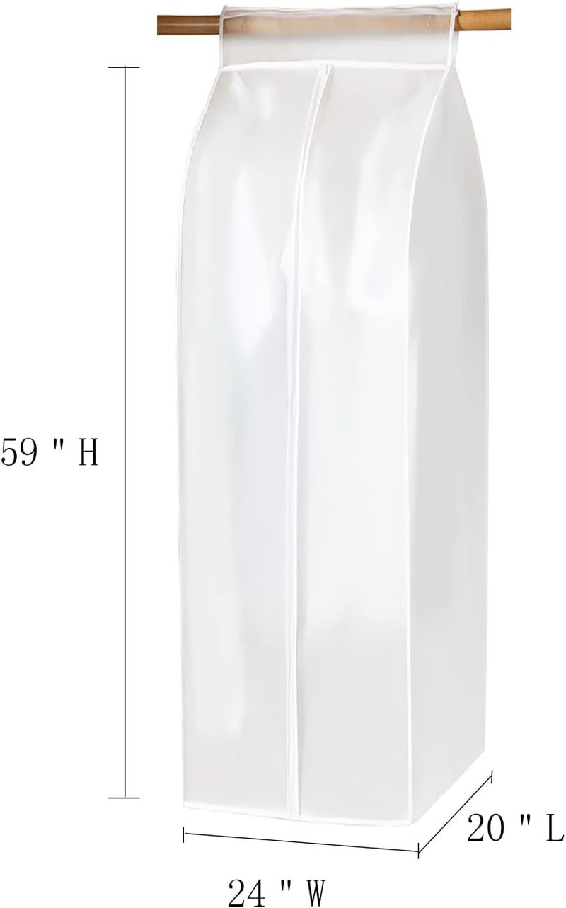 Garment Cover Moth-proof Dust Cover Coat Hanging Clothes Storage Bag Premium Thickened Clothing Organizer Moisture-proof Dust-proof Clothes Cover (24"L * 20"W * 59"H)