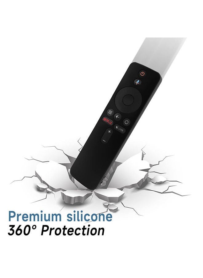 HuHa - Silicone Case for Xiaomi Mi Box S/4X Mi TV Stick Smart Tv Box Controller Remote Skin Sleeve Shockproof Protector For Mi TV- Black - Image 1