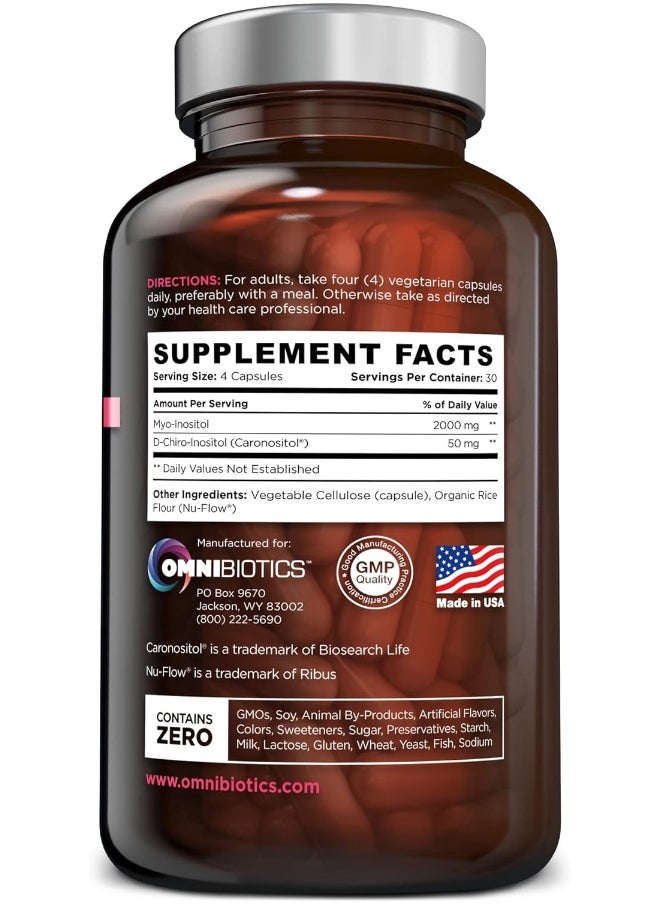 OmniBiotics Women'S Non-Gmo Myo-Inositol Plus With D-Chiro-Inositol Caronositol  - Image 2