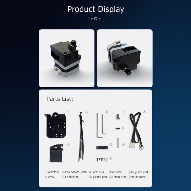 Original Creality E·Fit Extruder Kit 3D Printer Accessory Support Bowden and Direct Driv with Flexible Filaments TPU for Creality Ender-3/Ender-3 V2/ Ender-3 Pro /Ender-3 S/CR-10 S/CR-10/CR-10 - Image 5