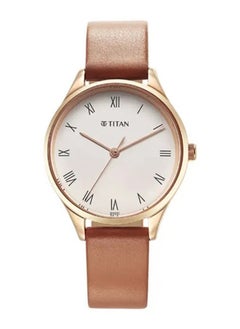 TITAN Titan Workwear White Dial Leather Strap Watch for Women  - Image 1