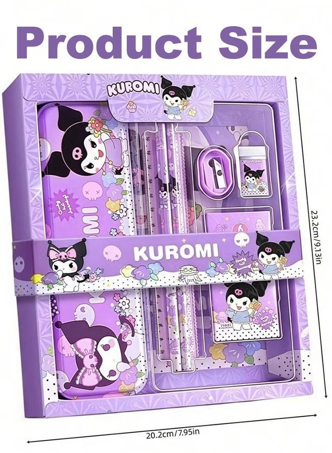 Kuromi Student Stationery Set, School Supplies Gift Box Set, Suitable for Primary School Students, Including Pencils, Erasers, Pencil Sharpeners, etc, Back to School Season Birthday Gifts - Image 5