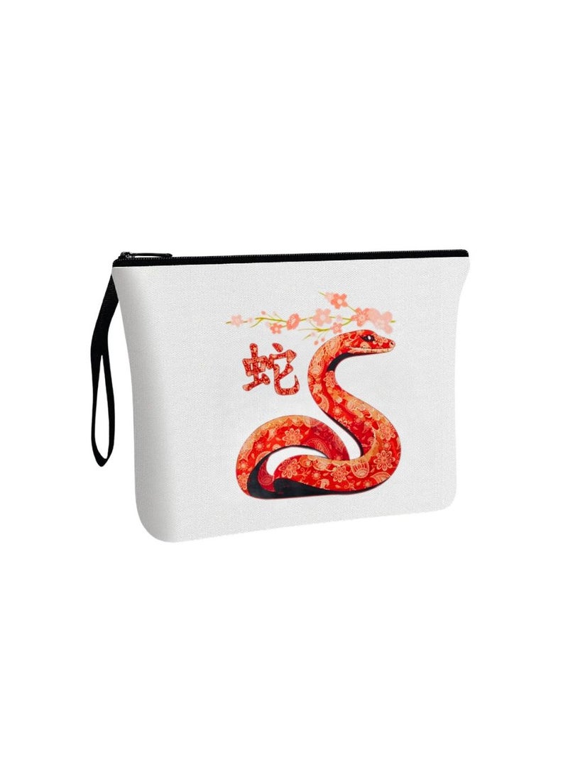 برينت شوب فور مي حقيبة مستحضرات التجميل الصينية - منظم مكياج قابل لإعادة الاستخدام صديق للبيئة - مثالي للسفر والاستخدام اليومي والناجين - حقيبة مكياج مثالية بتصميم مطبوع حقيبة مستحضرات تجميل للنساء - Image 1