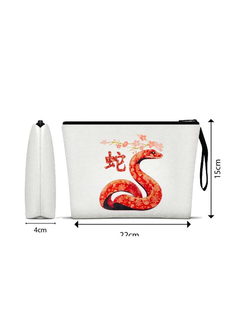 برينت شوب فور مي حقيبة مستحضرات التجميل الصينية - منظم مكياج قابل لإعادة الاستخدام صديق للبيئة - مثالي للسفر والاستخدام اليومي والناجين - حقيبة مكياج مثالية بتصميم مطبوع حقيبة مستحضرات تجميل للنساء - Image 2