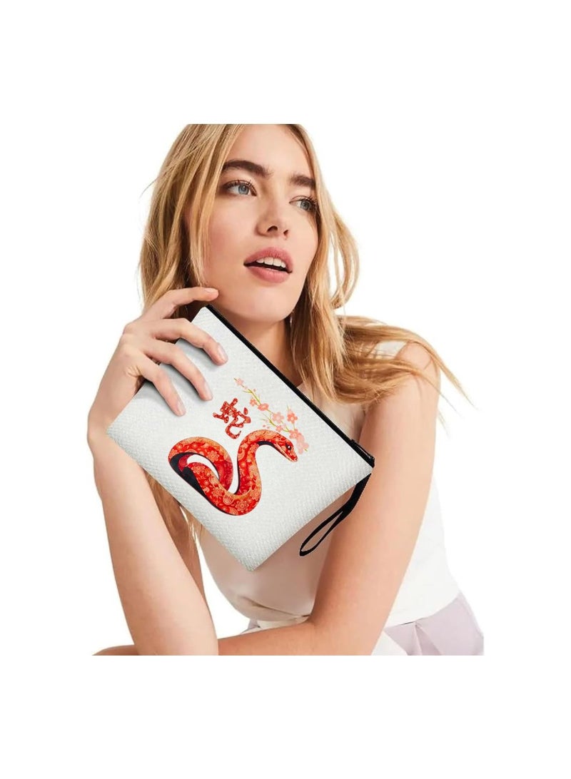 برينت شوب فور مي حقيبة مستحضرات التجميل الصينية - منظم مكياج قابل لإعادة الاستخدام صديق للبيئة - مثالي للسفر والاستخدام اليومي والناجين - حقيبة مكياج مثالية بتصميم مطبوع حقيبة مستحضرات تجميل للنساء - Image 3