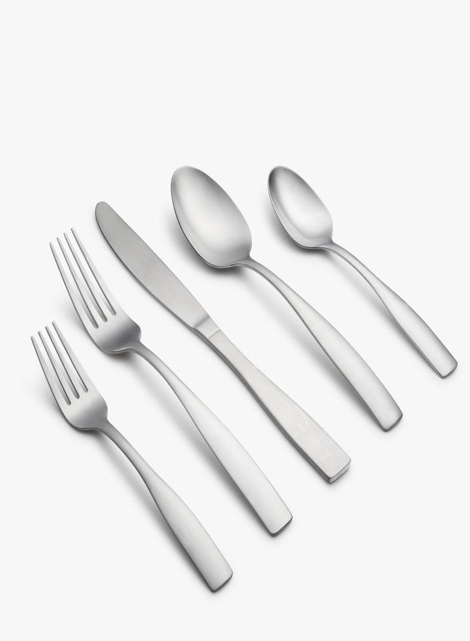 Cambridge Silverware Set, Madison 20-Piece Flatware Set, Service For 4, 18/0 Stainless Steel, Dishwasher Safe, Flatware Cutlery Sets, Kitchen Utensils, Knives Spoons And Forks (Silver, 20 Pieces) - Image 3