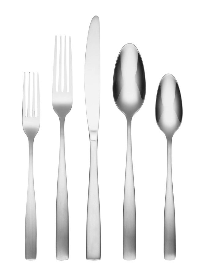 Cambridge Silverware Set, Madison 20-Piece Flatware Set, Service For 4, 18/0 Stainless Steel, Dishwasher Safe, Flatware Cutlery Sets, Kitchen Utensils, Knives Spoons And Forks (Silver, 20 Pieces) - Image 1