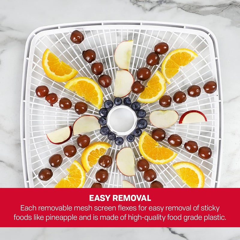 NESCO SQT-2 Square 14 1/2" Speckled Plastic Add-A-Trays for FD-80 Food Dehydrators - Set of 2 - Image 5