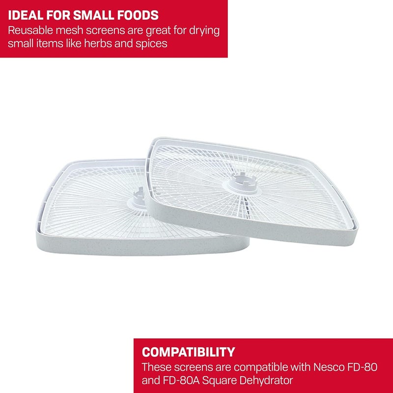 NESCO SQT-2 Square 14 1/2" Speckled Plastic Add-A-Trays for FD-80 Food Dehydrators - Set of 2 - Image 2
