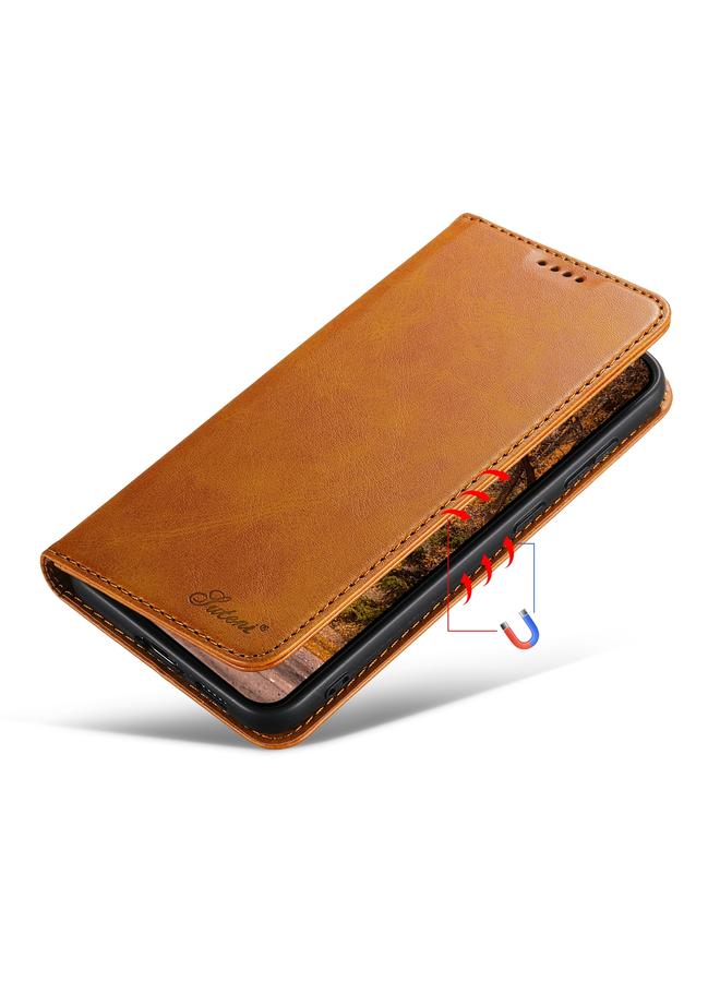 Suteni Case For Samsung Galaxy S24 Ultra 5G Calf Texture Horizontal Flip Leather Phone Case - Image 2