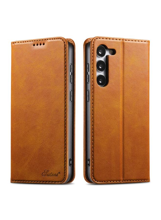 Suteni Case For Samsung Galaxy S24 Ultra 5G Calf Texture Horizontal Flip Leather Phone Case - Image 1