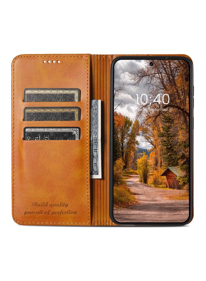 Suteni Case For Samsung Galaxy S24 Ultra 5G Calf Texture Horizontal Flip Leather Phone Case - Image 4