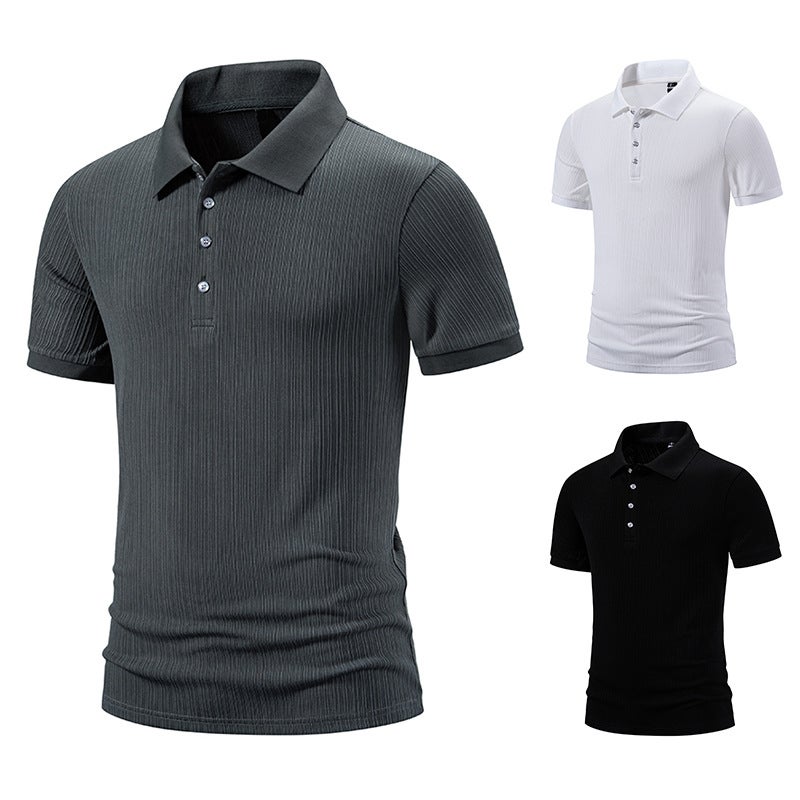 Men'S New Pit Lapel Short Sleeve T-Shirt 030P35 - Image 2
