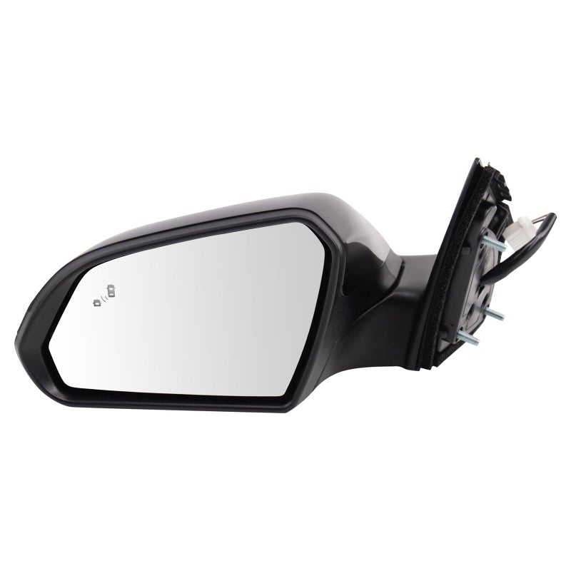 TRQ Driver Side Power Heated Mirror with Turn Signal Black Housing Compatible with 2018 2019 Hyundai Sonata HY1320238
