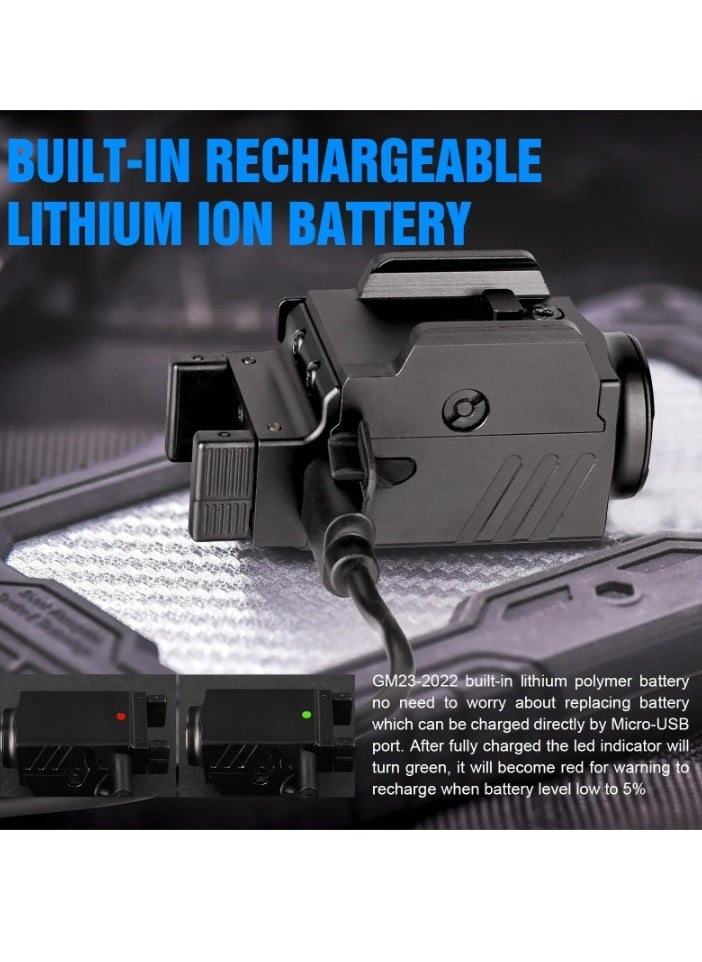 AROAQ Tactical Light, 800lm LED Military Lamp Light, Strong And Durable Quick Release Flashlight, Long Lasting Rechargeable Bright Military Torch With Two Working Modes, (Brown)  - Image 3