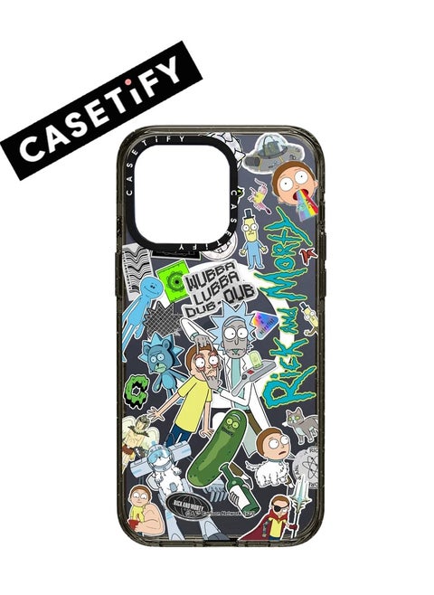 Apple iPhone 13/14 Case,Rick and Morty Stick Magnetic Adsorption Phone Case - Semi transparent