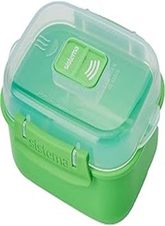 sistema Sistema 21119 Microwave Rectangular Container, 525 ml-Assorted Colours 