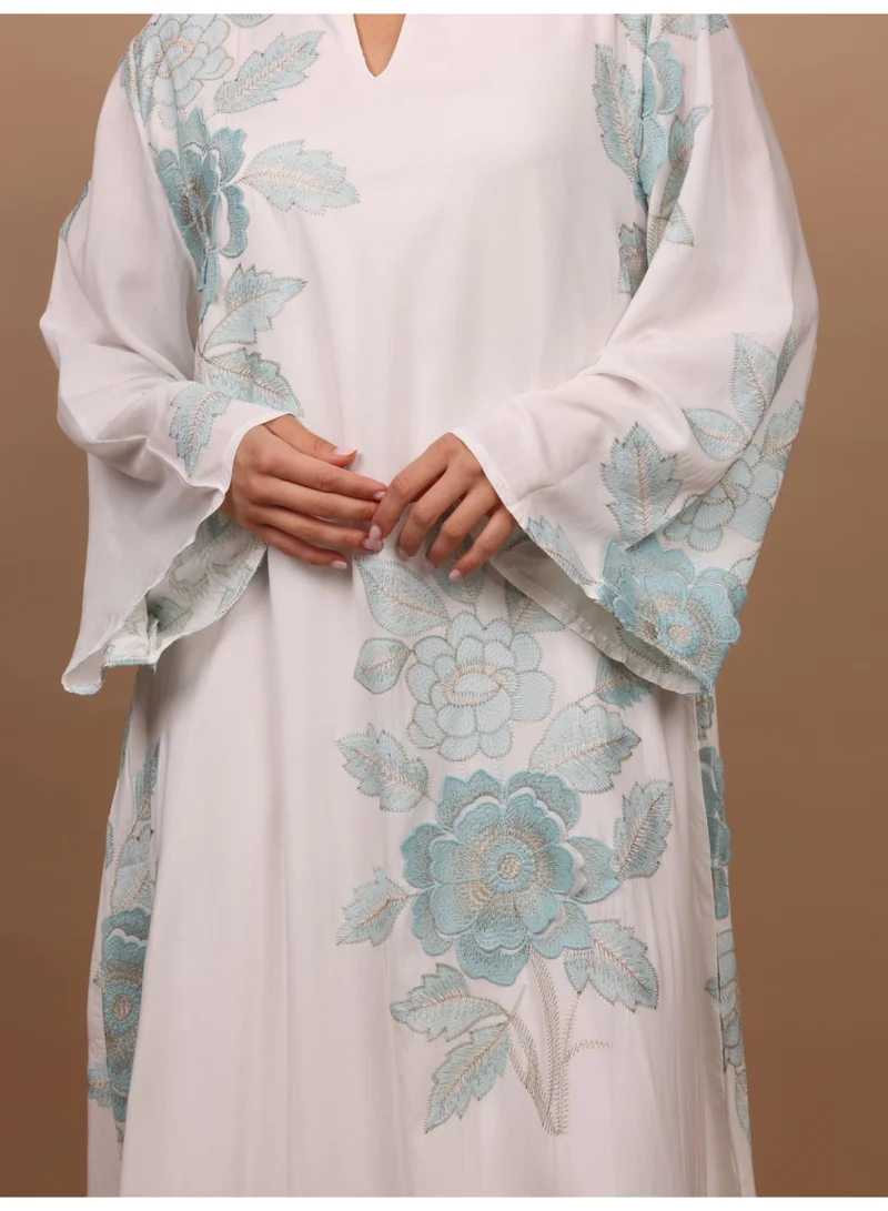 IKKXA Azure Petal Jalabiya IK5017 Blue