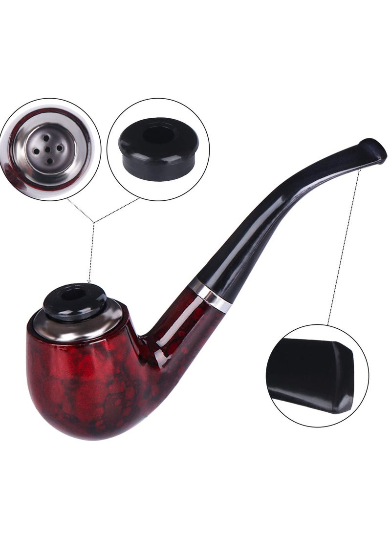 SYOSI Old Man Costume Set, 6 Pcs Grandpa Wig Costume Kit, Cosplay Costume Set Including Wig Cap/Wig/Glasses/Fake Beard/Faux Eyebrows/Pipe, for Cosplay Costume/Party Props/Masquerade Accessories - Image 5