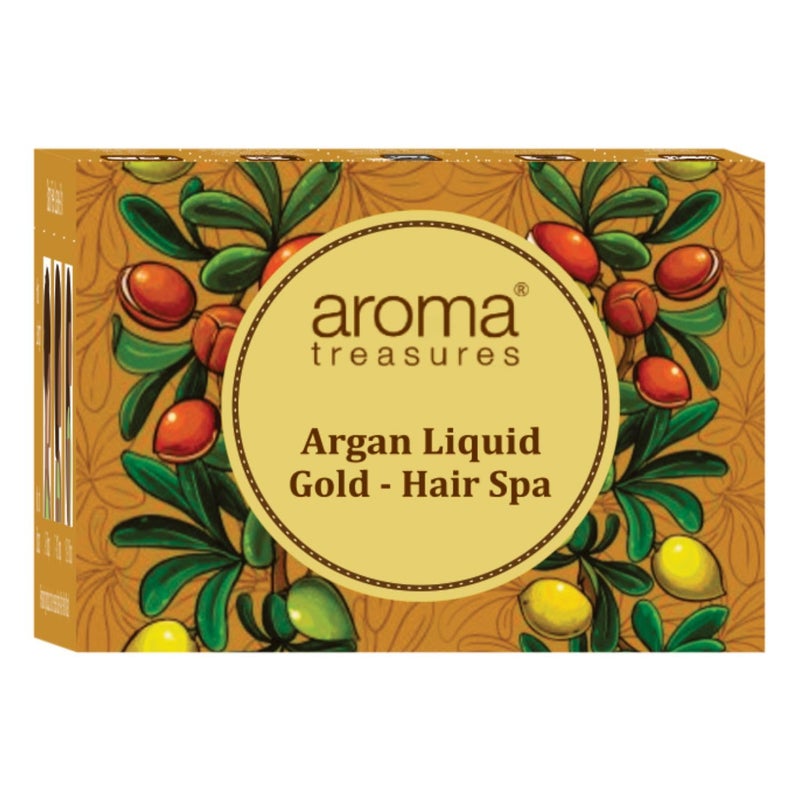 Aroma Treasures Argan Liquid Gold Hair Spa Kit One Time Use 100 g - Image 1