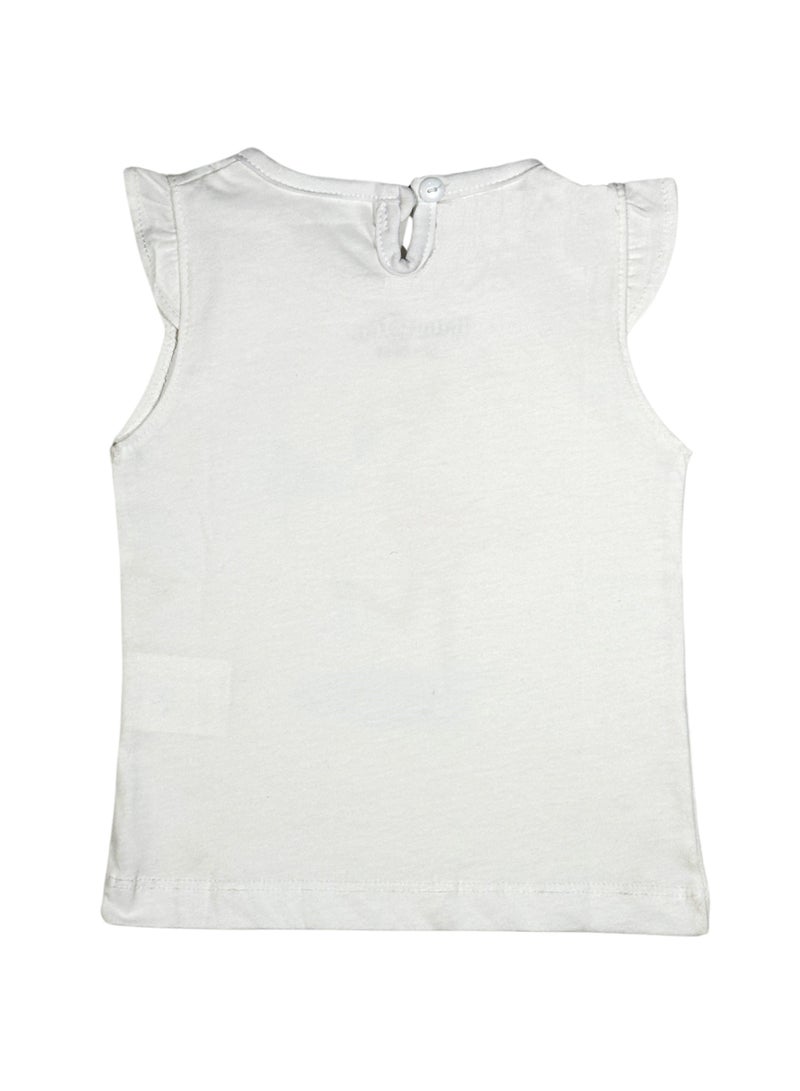 Baby Co. Flamingo White Girls T-shirt - Image 2