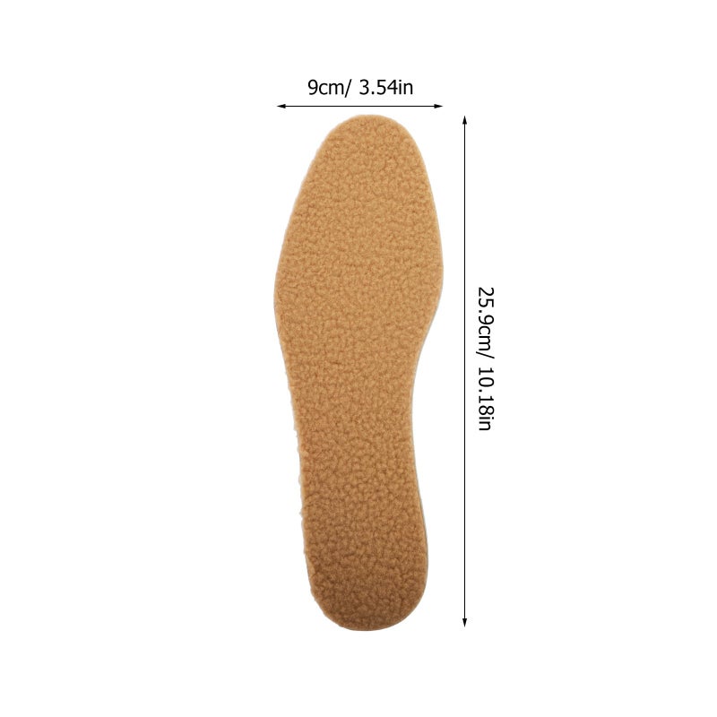 Wool Like Warm Shoe Insoles For Women Men Breathable Non Slip Inserts Size 39 40 - Image 3