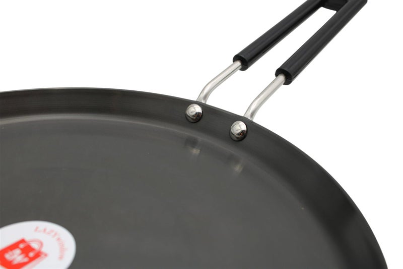 LAZYwindow مقلاة دوسا LAZYwindow مصنوعة من الألمنيوم المؤكسد الصلب مع قاعدة تحريض، 27.5 سم، أسود - Image 4