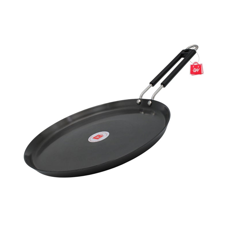 LAZYwindow مقلاة دوسا LAZYwindow مصنوعة من الألمنيوم المؤكسد الصلب مع قاعدة تحريض، 27.5 سم، أسود - Image 1