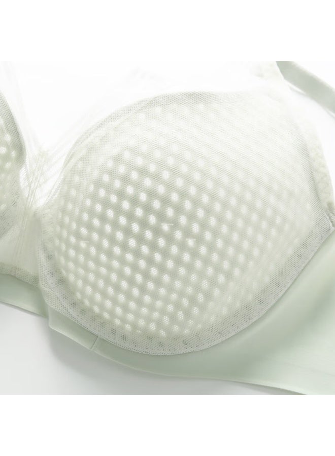 Embry Form Anli Fang Song Yi Same Style Wind Nest Cup Thin Slimming Bra Women's Underwear Ebw0457 Light Pink Green Ggn 85b - Image 3