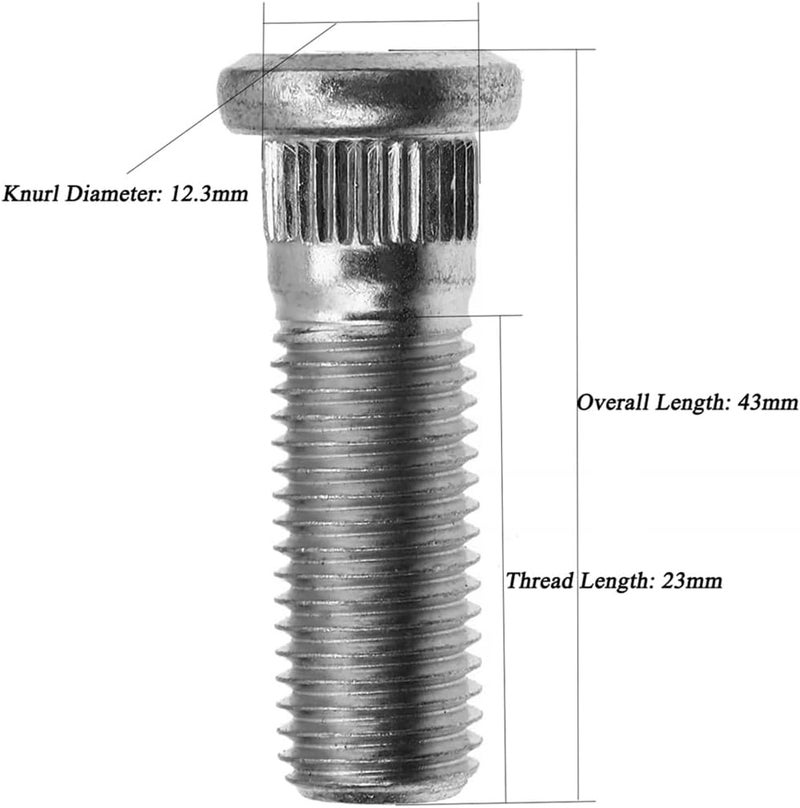Mysttoo 10PCS M12x1.5 Wheel Studs Lug Stud Bolt for Honda Acura Models - Image 4