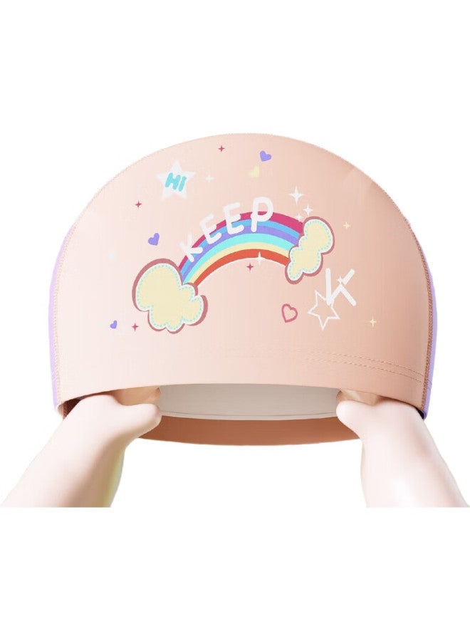 Keep Children'S Swim Cap, Non-Binding, For Boys And Girls, Comfortable Fabric Cap, Baby Ear Protection, Swimming Equipment, 250 Pink And Purple - Image 2