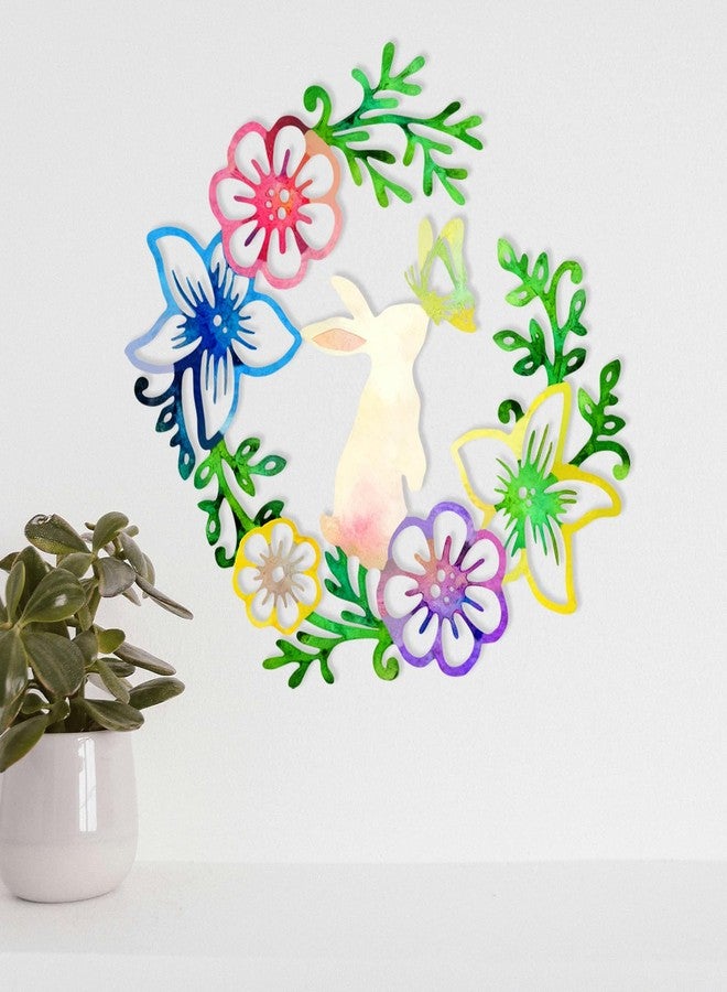 Benziso Easter Decorations for Home Easter Wreath for Front Door Decor Cute Bunny Wall Decorations Spring Wall Decor - Image 2