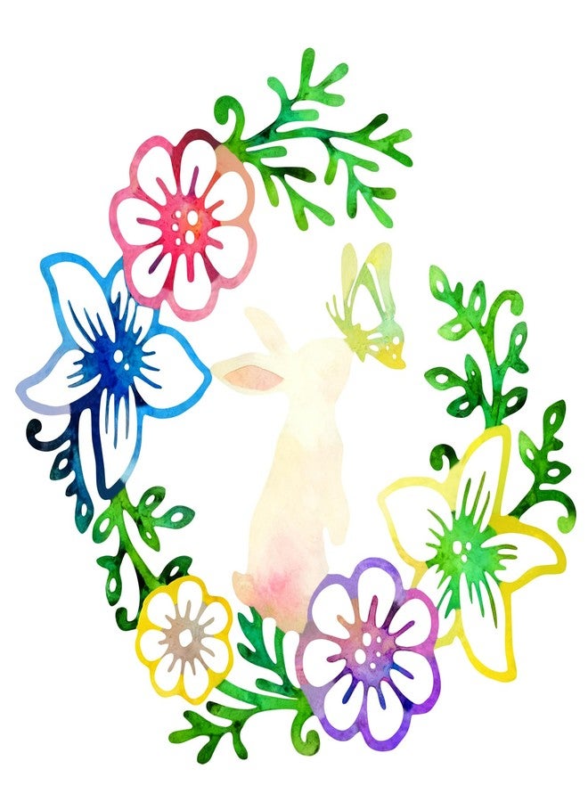 Benziso Easter Decorations for Home Easter Wreath for Front Door Decor Cute Bunny Wall Decorations Spring Wall Decor - Image 1