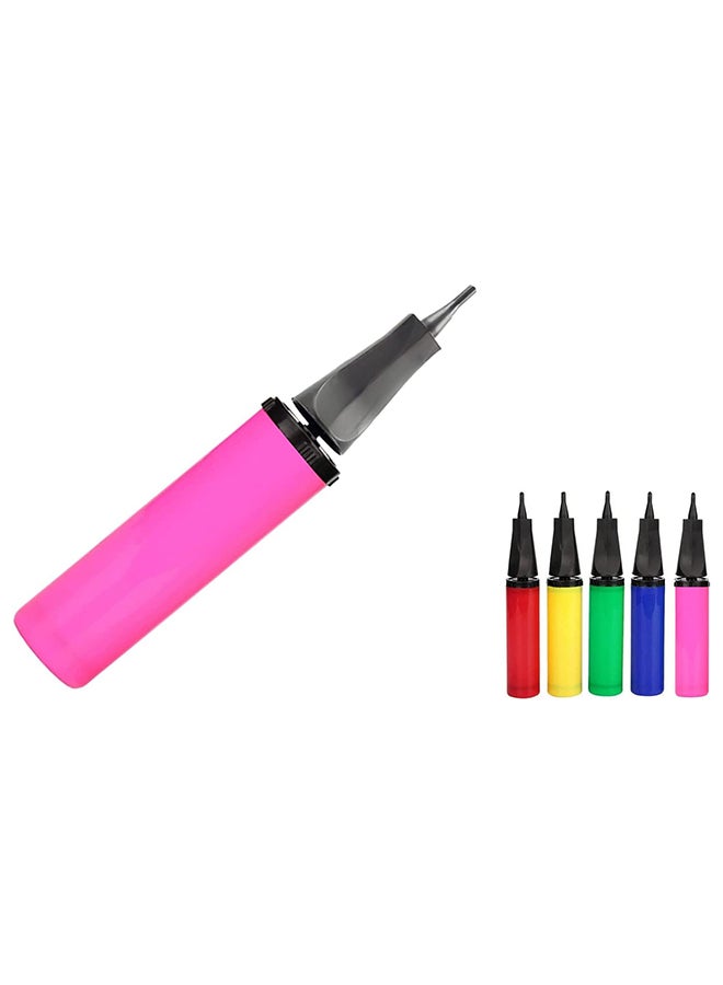 1 x Pink Balloon Pump,Inflator Balloon Pump Hand for Balloon Arch Kit,Confetti Foil,Party Balloons,Double Action Inflator for Fitness,Yoga Ball