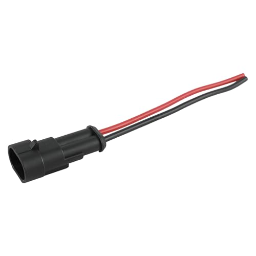 MOTOALL 5 Kits 2 Pin Way 16 AWG Waterproof Connector Male & Female Socket Plug Pigtail Wire Harness Lead Wiring Loom 1.5mm Series Terminal Black for Car Truck Boat Motorcycle Scooter Quad Bike Marine - Image 5