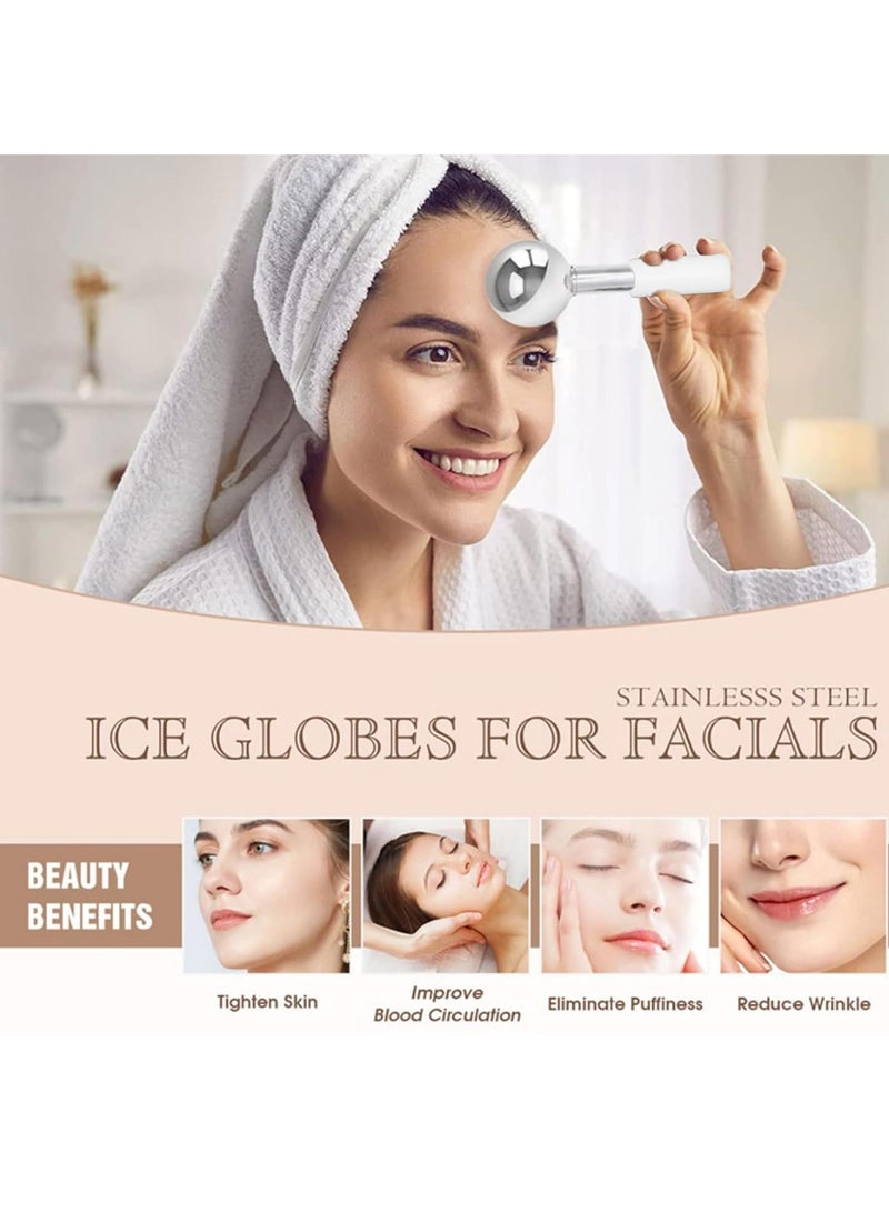 general 360 Rotating Ice Globes for Face, Unbreakable Stainless Steel Cryo Globes with Carry Case, Ideal Skincare Cryo Sticks, Ice Roller Ball for Face u0026 Eyes Puffiness Relief - Image 3