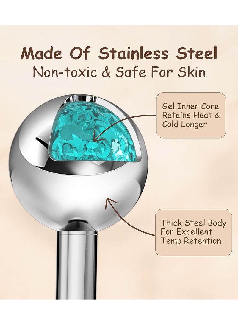 general 360 Rotating Ice Globes for Face, Unbreakable Stainless Steel Cryo Globes with Carry Case, Ideal Skincare Cryo Sticks, Ice Roller Ball for Face u0026 Eyes Puffiness Relief - Image 4
