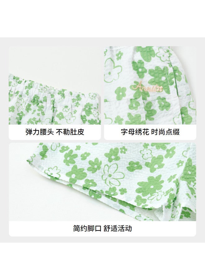 Annil girls' Cotton Shorts - Summer New Floral Bloom Design, Casual & Stylish, Adorable & Sweet - Image 4