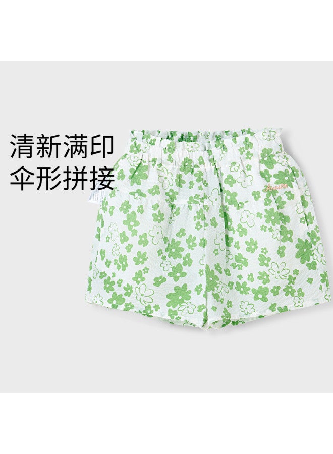Annil girls' Cotton Shorts - Summer New Floral Bloom Design, Casual & Stylish, Adorable & Sweet - Image 2